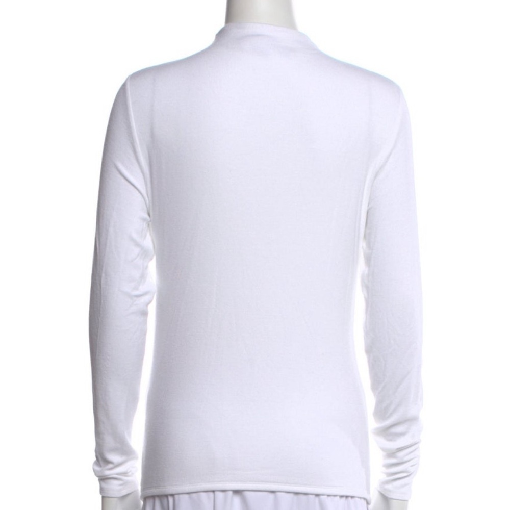 Veronica Beard White Long-Sleeve Ruched Center Top - Picture 3 of 3